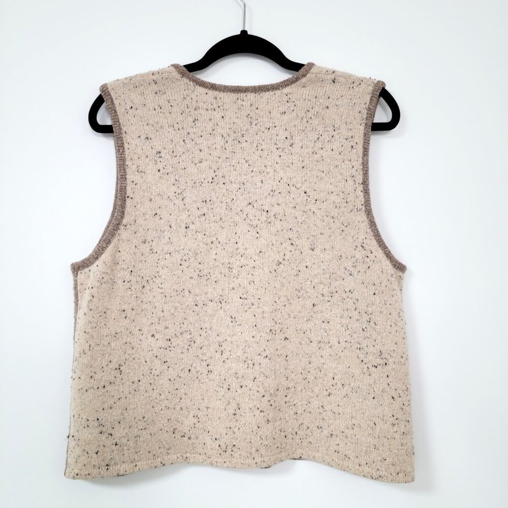 Vintage Teddi Autumn Theme Sweater Embroidered Vest Size Large - Picture 5 of 10